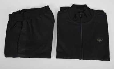 Men's Prada Black Track Suit Set (2-Piece) S Zip-Up Jacket & Pants