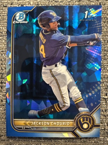 Jackson Chourio #BCP-79 2022 Bowman Chrome Prospects Sapphire card