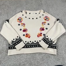 Odd Molly My Dear Sweater 660 Embroidered Bloomcore Womens 4 (XL) Floral 