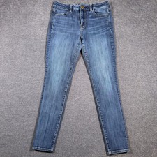American Eagle Hi-Rise Jegging Womens 4 Blue 360 Super Stretch Skinny Denim Boho