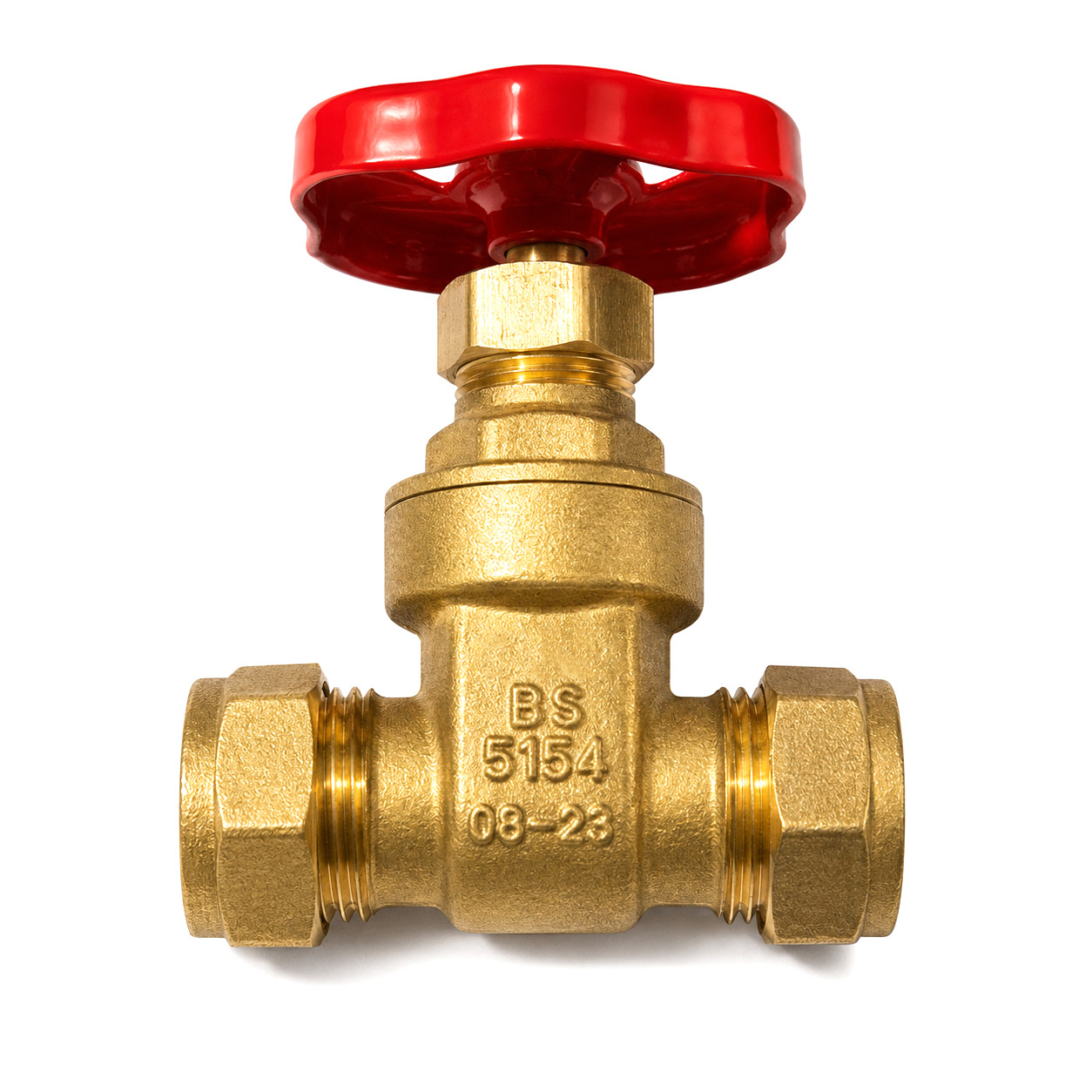 Westco 28mm Compression Brass BS Gate Valve Isolation Plumbing Heating UK