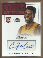 2013-14 Prestige Prestigious Premieres Signatures #22 Carrick Felix Auto  BSK