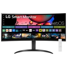 LG 34 Inch Smart Monitor WQHD 1440P Curved Screen 100Hz with Adjustable Stand