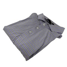 RLX Ralph Lauren Mens Large Purple White Striped Performance Golf Polo Shirt