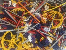 Job lot Mixed ( 500g ) Bundle of Knex K'NEX Wheels Connectors Rods & Cogs