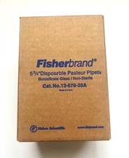 Fisherbrand Pasteur Pipets Borosilicate Glass 5 3/4" Cat. 13-678-20A