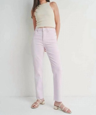 NEW Just Black Denim Vintage Straight HR Lavender Lilac Spring Denim Jeans 32