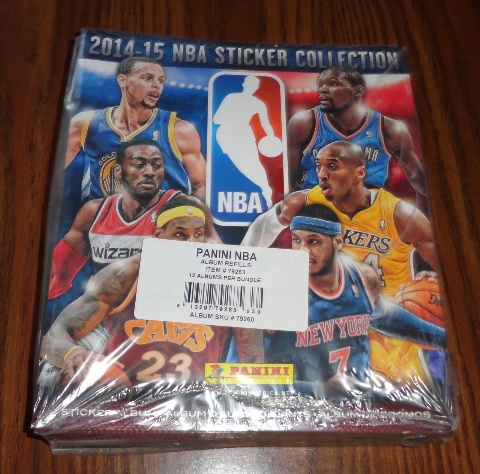 2014/15 Panini NBA Complete 72 Page Sticker Collectors Album + 10 Stickers ! New