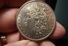 1891-0 Morgan Silver Dollar Terrific AU+ Details Cleaned Pretty Tough Coin
