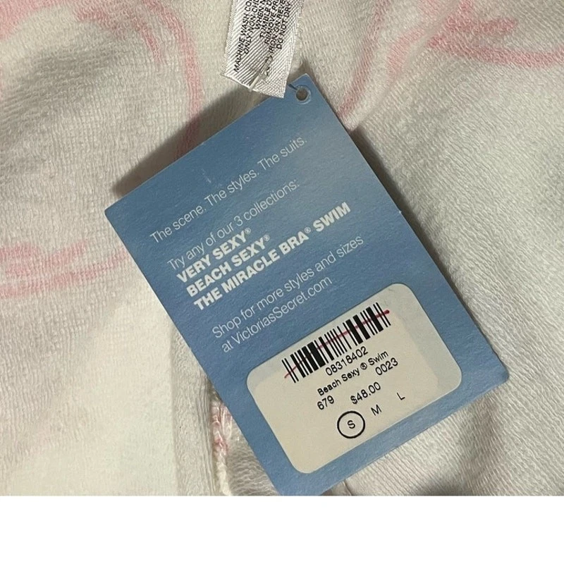 UNDERCOVER Dead Stock Rara Felpa con Cappuccio 2008 Vintage Victoria’s Secret Rosa Neon Stampa Teschio Tg S