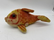 Vintage Steiff Flossy The Fish Goldfish Mohair Plush Toy With Tag