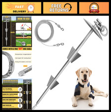 Heavy Duty Dog Tie Out Stake  10FT Cable for Large Dogs Up to 150 Lbs, 360  Swi