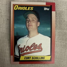 Topps 1990 Curt Schilling #97 Baltimore Orioles Base Set Baseball Card