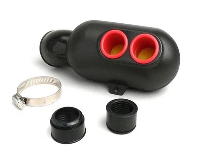 Luftfilter Airbox BGN TWIN SLOT schwarz 28/35/50mm Universal Roller, Moped, Mofa - Bild 1 von 4