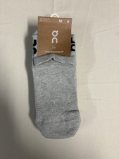 On Cloud 3-Pk Logo Crew Socks Mid Size Medium 9.5-11.5 Gray Performance Unisex
