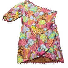 FARM Rio Women's One Shoulder Mini Dress Multicolor Fruit Print Party