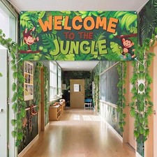3 Pcs Decorations Back to School Classroom Board Decor Jungle