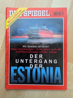 Zeitung Zeitschrift Der Spiegel Untergang der Fähre Estonia - 3.1.2000 ORIGINAL
