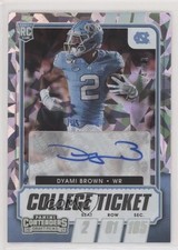 2021 Panini Contenders Draft Picks Cracked Ice Ticket 4/23 Dyami Brown Auto 0o4t