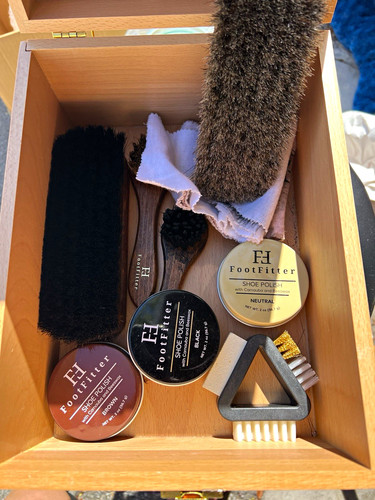 FootFitter Shoe Polish Kit Black Neutral Brown in BLKSMITH Box