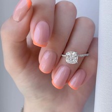 3.0ct Cushion Cut Lab‑Created Diamond Test Pass VVS1/D/Excellent 18K Gold Ring