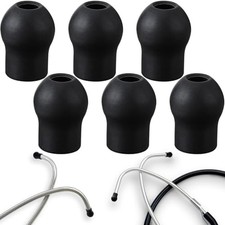 6pcs Stethoscope Ear Tips Replacement, Black Stethoscope Ear Pieces Black, 6pcs