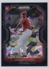 2021 Panini Prizm Tier II Navy Blue Cracked Ice /25 Johan Oviedo #176 0o50
