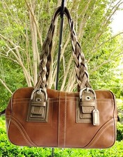 Coach MEDIUM F11413 Vintage Soho Y2K Caramel Deep Gold Leather Shoulder Bag