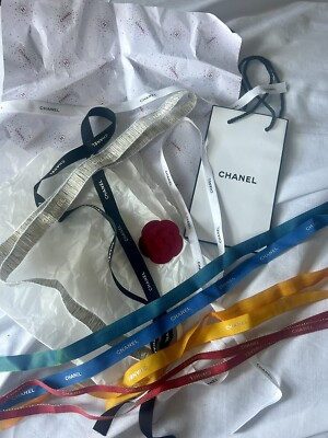 Original Chanel Konvolut Band Papiertüte Verpackung Konvolut Basteln Basteln Karten