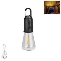 RobertAgor Driwei LED Campinglampe USB Wiederaufladbar Mit Haken Tragbar Schwarz