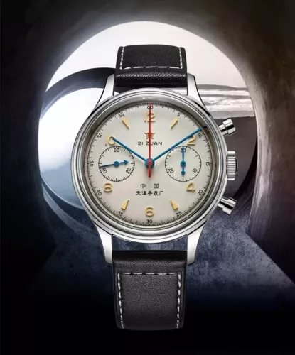 Men's Retro Watches 1963 Pilot Watch 42mm Waterproof Vintage Quartz Chronograph - Picture 4 of 15