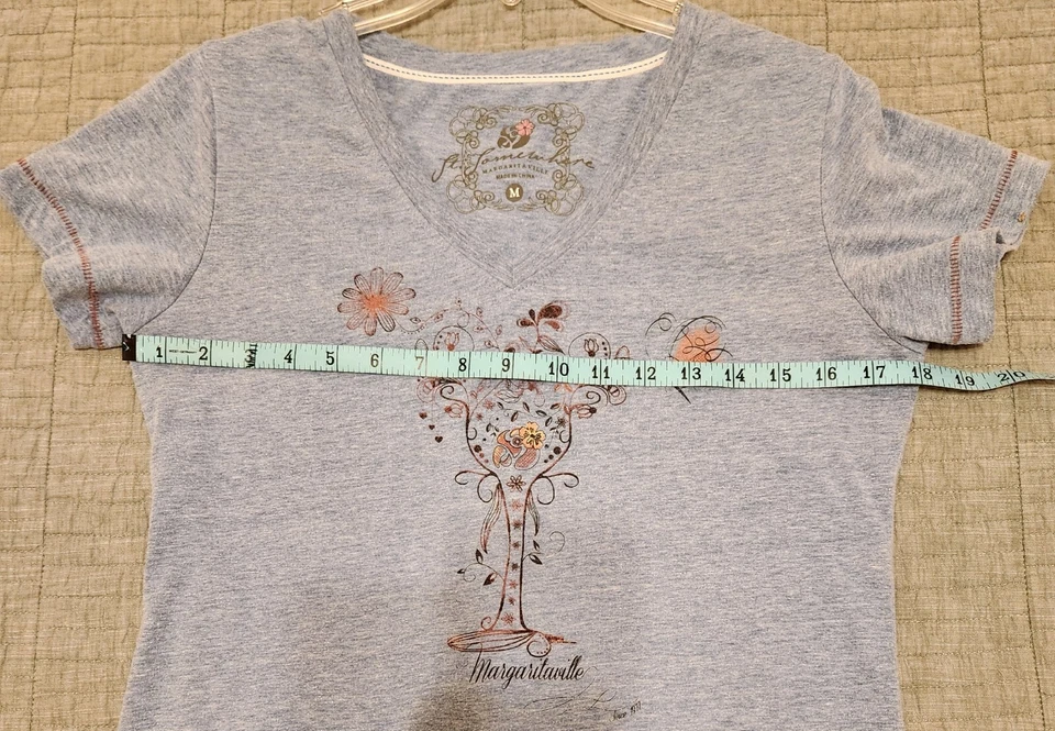 Margaritaville Women’s Size M Blue Summer T-Shirt - Image 4 of 4