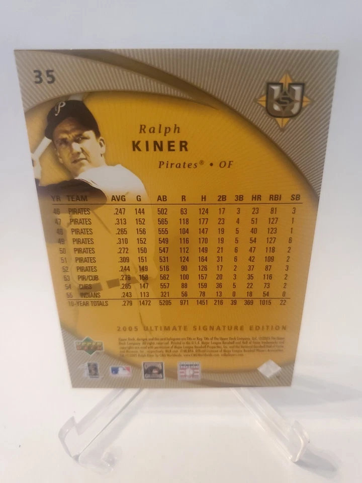 2005 Ultimate Signature Edition - #35 Ralph Kiner /825 - Image 2 of 2