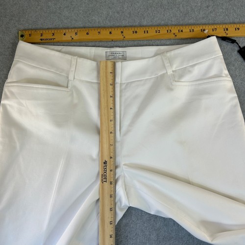 NWT Women's Tahari Arthur S. Levine White Petite Pants 12P Josh Trousers Office - Picture 10 of 14