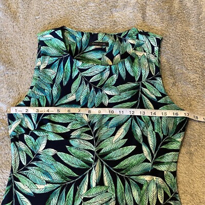 green leaves woman dress tony hilfiger 16 Tommy Hilfiger Women's Dresses fit and Flare,Abundant Green Multi,2 at Amazon Women's Clothing store