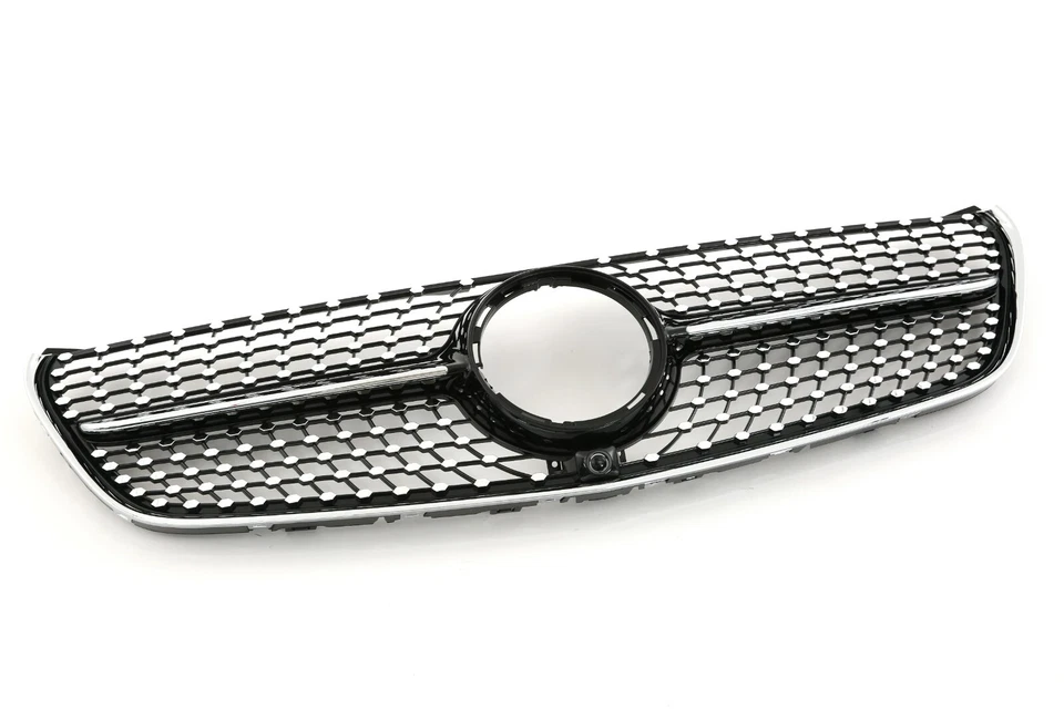 Parrilla de diamante negro brillante Mercedes Benz Clase V W447 2014-2019 - Imagen 3 de 4
