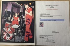 The White Striped signed photo X2 Jack White Meg White rare