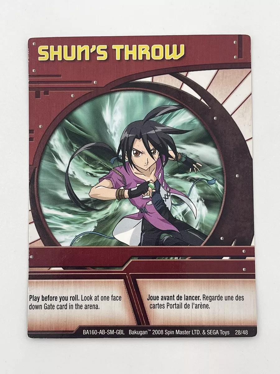 Bakugan Battle Brawlers Ability Card Shun's Throw BA160-AB-SM-GBL 28/48 2008