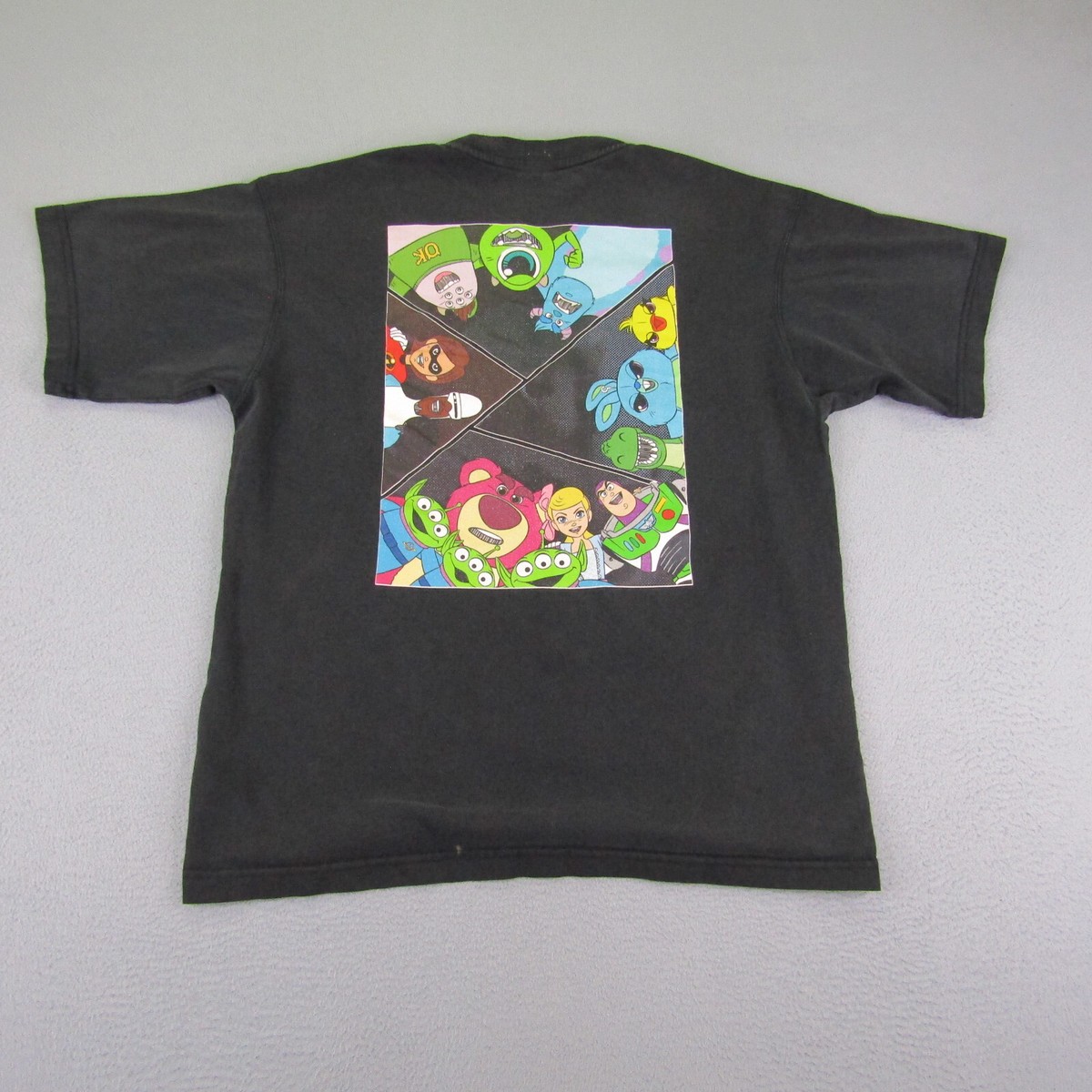 Adidas Pixar Shirt Mens Small Black Toy Story Monsters Inc