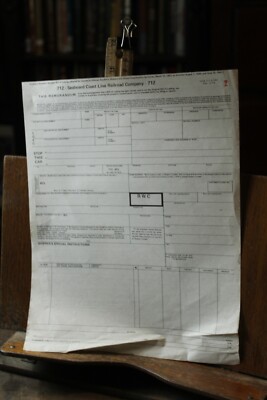 Vintage 1978 Seaboard Coast Line Eisenbahn Form 712