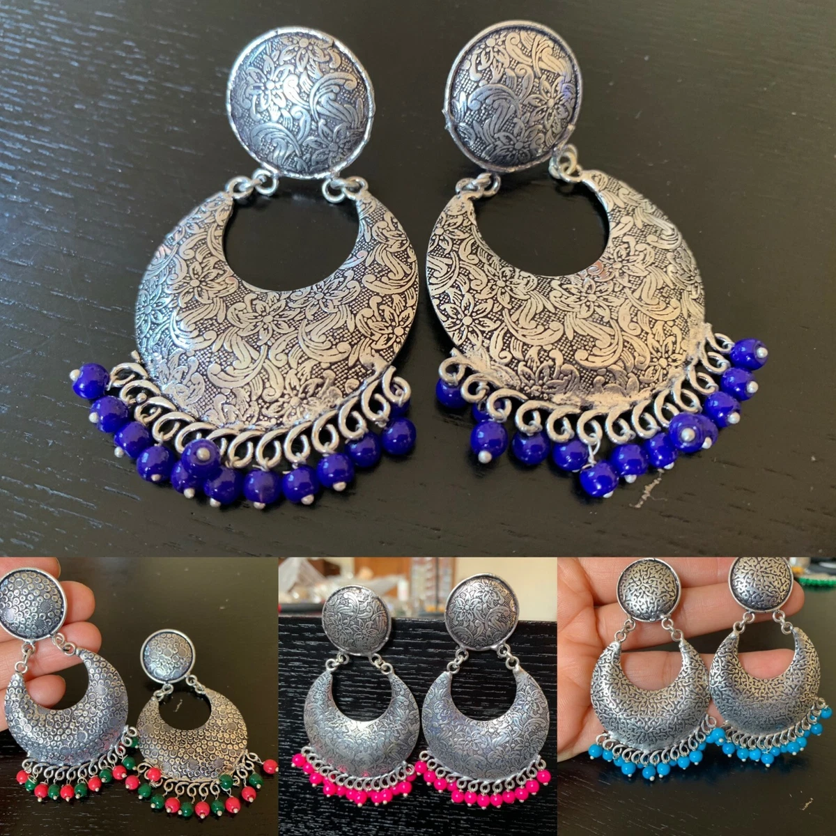 Oxidised jhumka shop designs