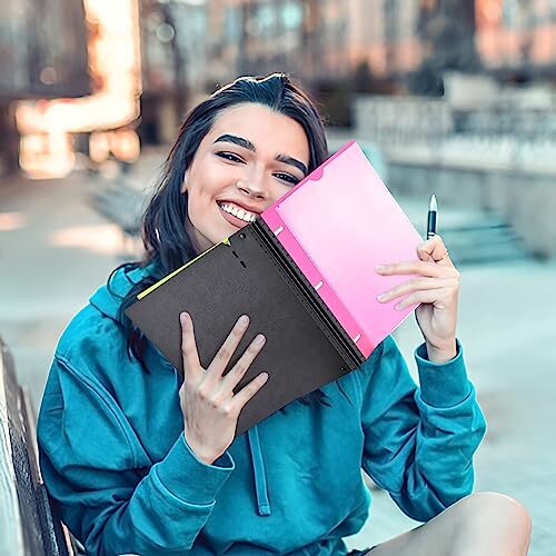 INFUN 1 Inch Telescoping 3 Ring Binder - 4PCS, Flexible Round Binder with - Picture 7 of 7