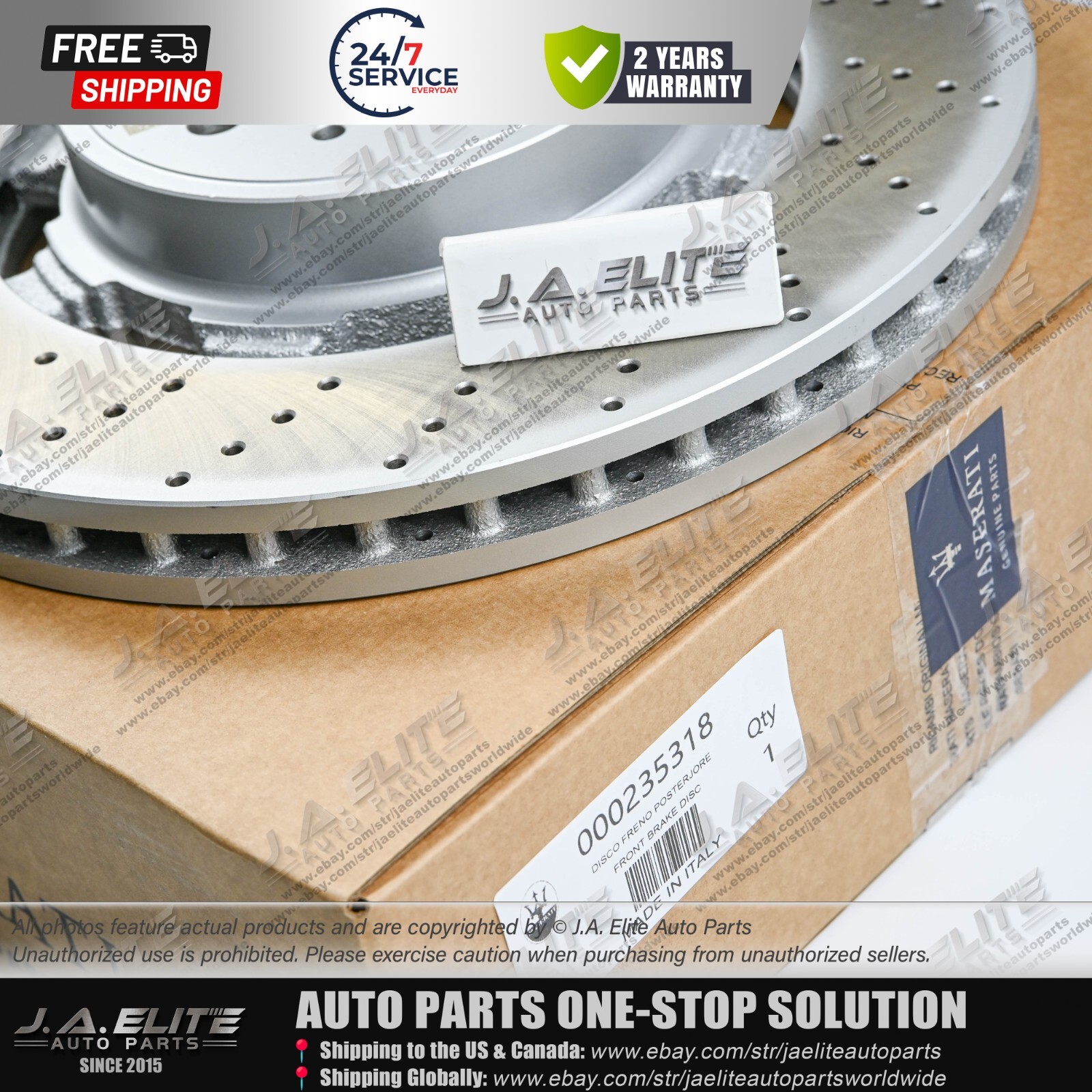 Front & Rear Brake Rotor fit Maserati Granturismo Quattroporte GranTurismo 4.7L