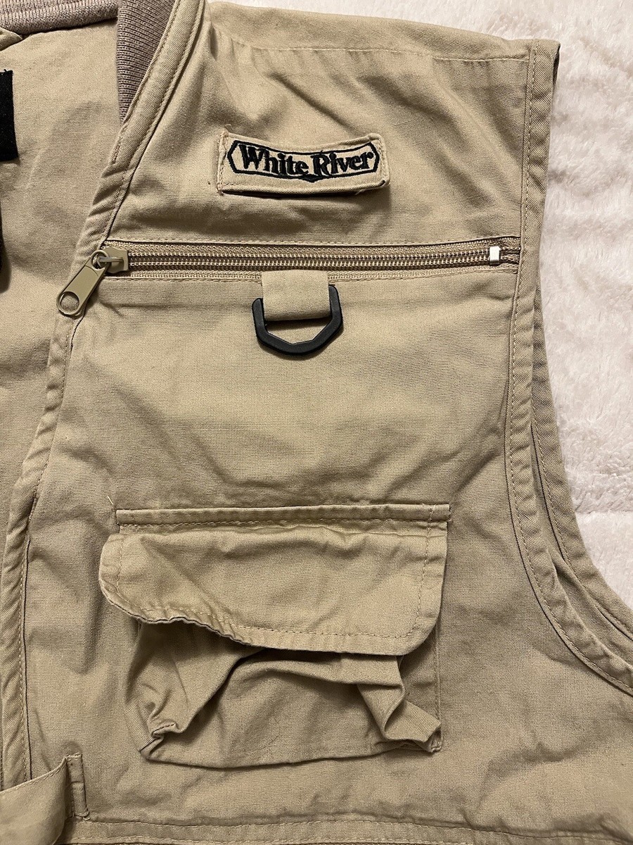 vintage White River Workwear Jacket M Gilet utilitaire de