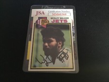 Autographed 1979 Topps Wesley Walker JSA CERT