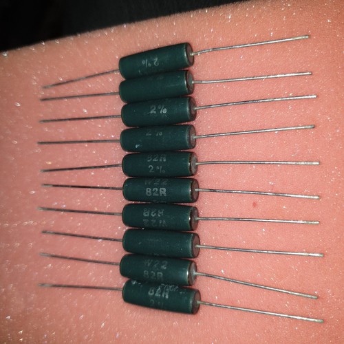 NOS WELWYN W22 82R 5W 2% 7x21mm HI END TUBE AMP Resistors FOR AUDIO! 10pcs! - Picture 6 of 7