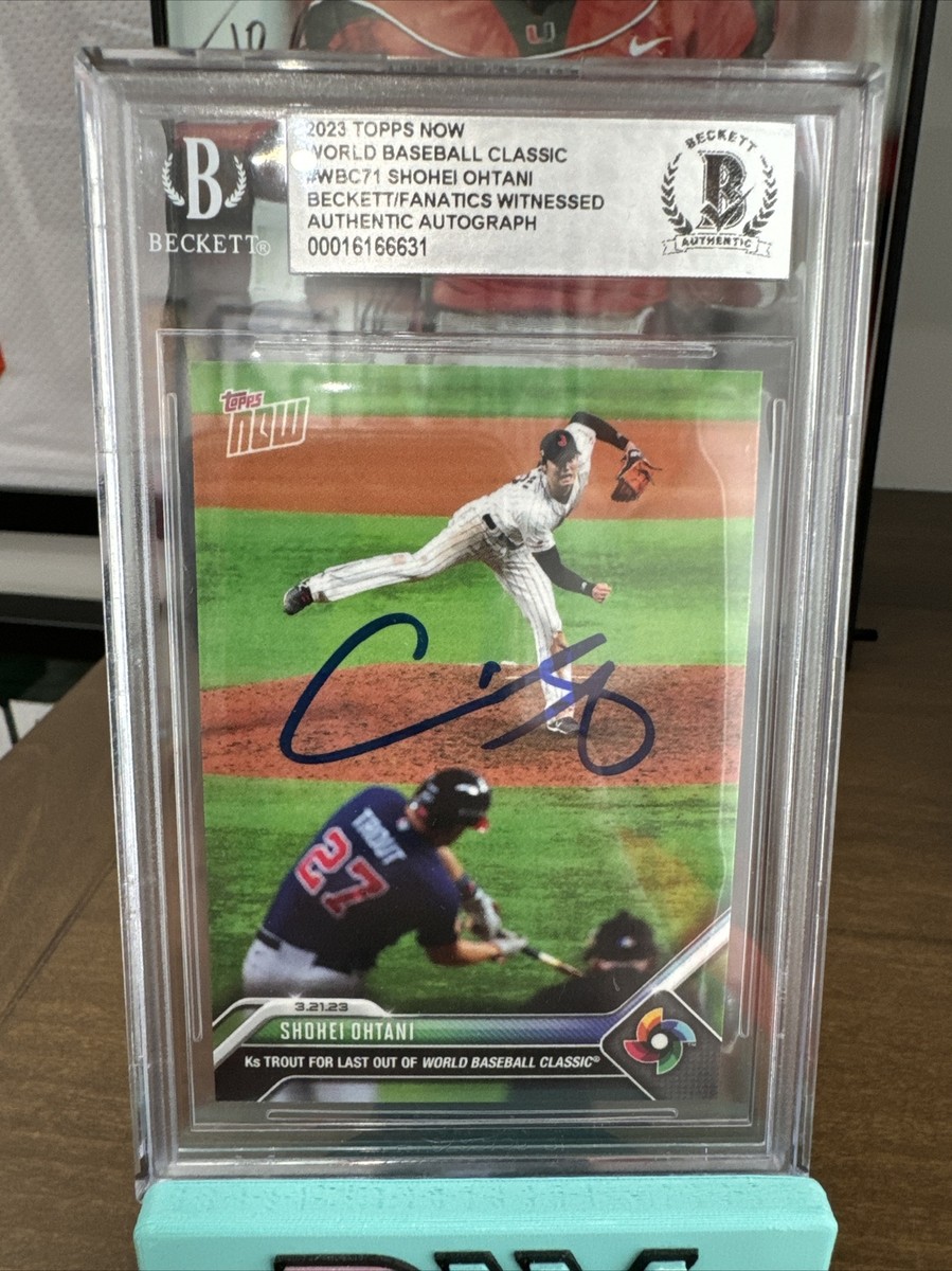 2023 Topps Now Shohei Ohtani Auto Mike Trout World Baseball 2023 Topps Now Shohei Ohtani Auto Mike Trout World Baseball