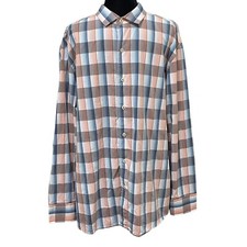 Tommy Bahama Ombr  Desert Plaid Button Down Shirt Size XL