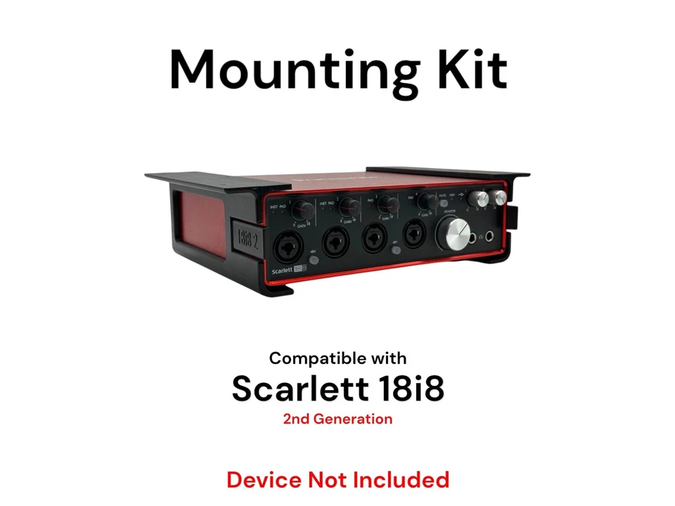 Desk Mount Kit for Focusrite Scarlett 18i8 (2nd Gen) - Under Desk Mount Brackets - Image 2 of 4
