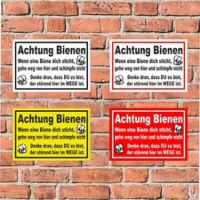 Schild Achtung Bienen Stechgefahr  Bienenstand Bienenwiese - S00359-235
